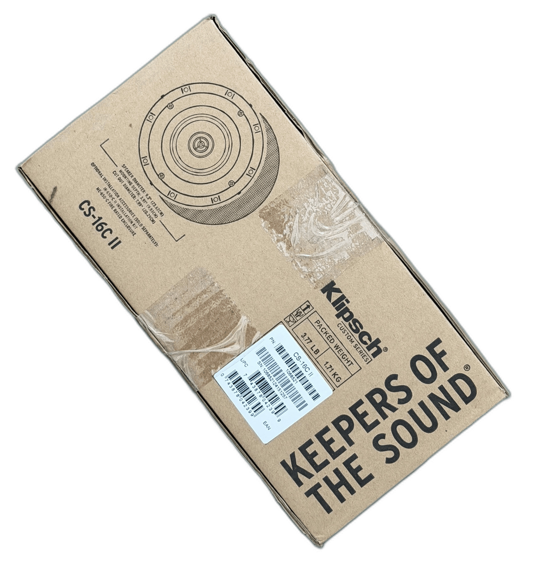 Klipsch CS-16C II architectural in-ceiling speaker for home theater and whole-home audio installation