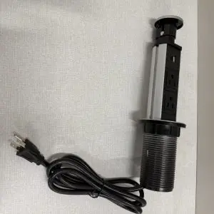 Destin SP0230-1715 silver and black pull up pop up power outlet with AC outlets and USB charging
