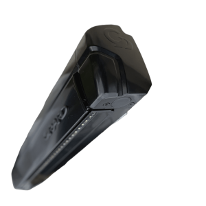 Girard GG750 12V power awning black cassette with GIRARD branding and integrated LED light strip