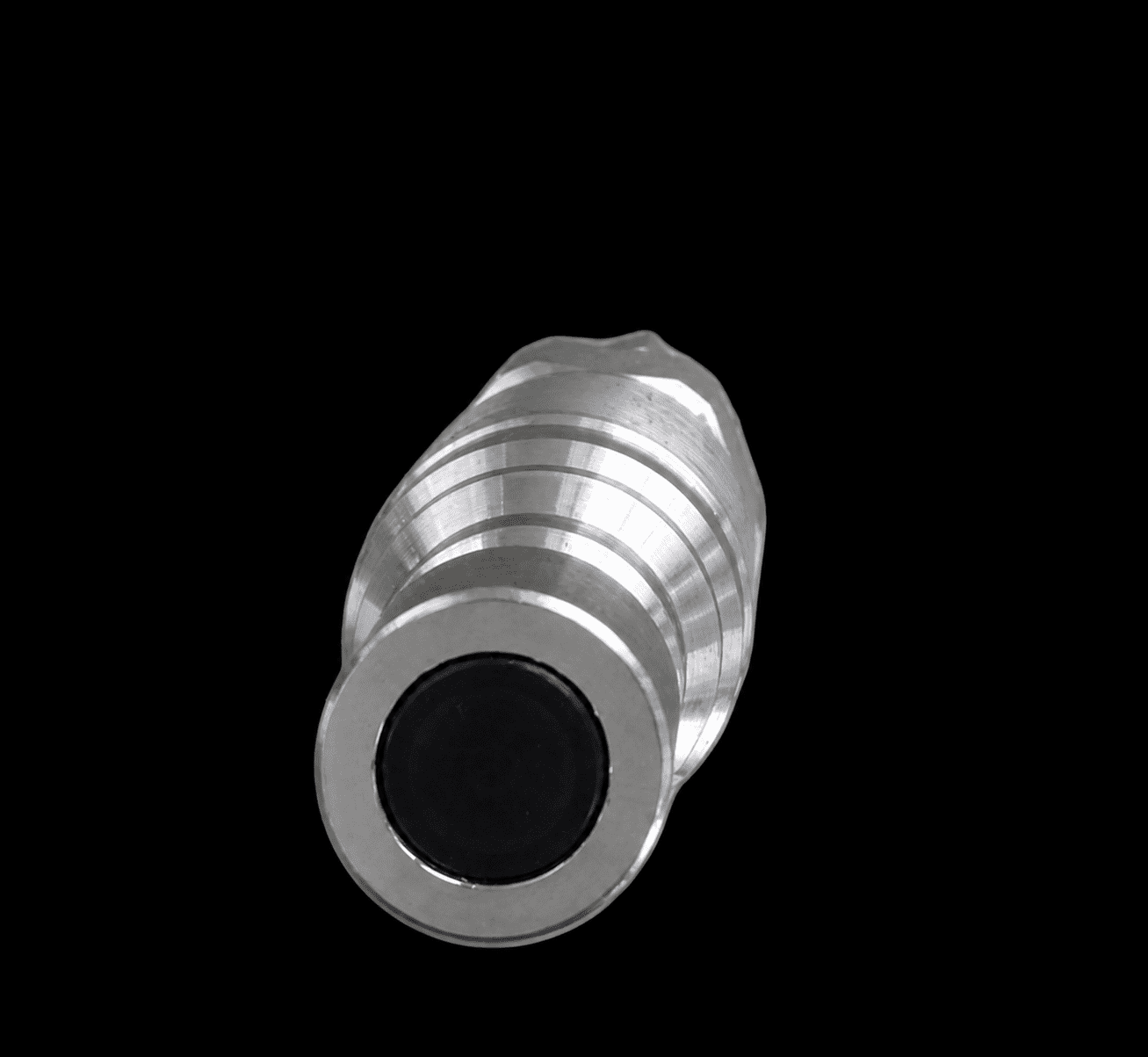 ISO 16028 flat face hydraulic quick connect coupler face closeup, leak-resistant design