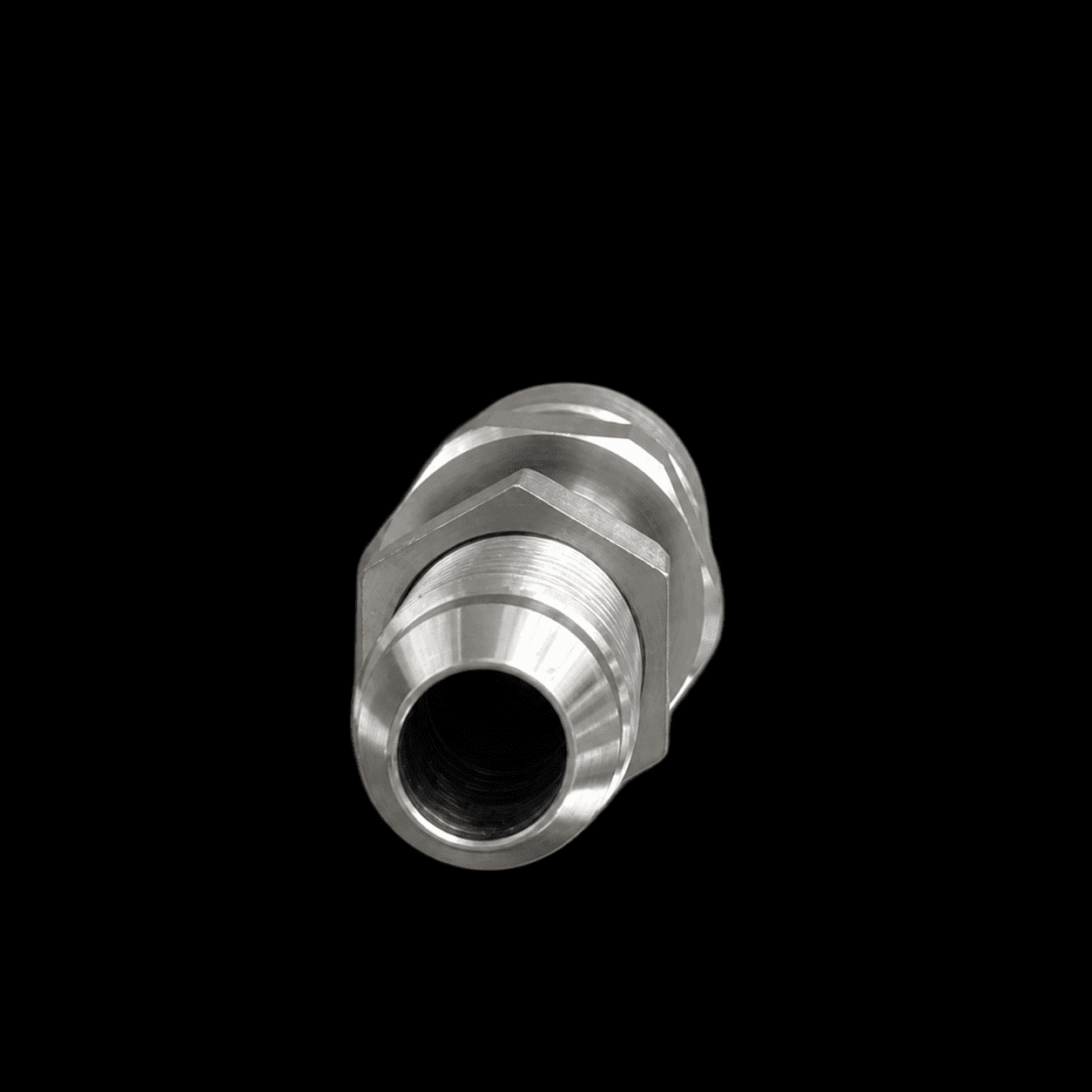 JIC 10 bulkhead hydraulic fitting for panel-mounted hydraulic system connections