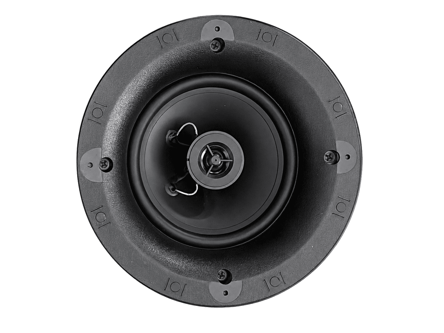Klipsch CS-16C II 6.5 inch in-ceiling speaker front view with polymer woofer and dome tweeter