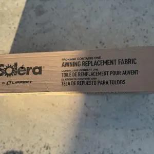 Lippert Solera 8 Foot Black RV Awning Replacement Fabric V000370171
