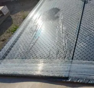 Aluminum diamond plate sheets .045 inch, 28 x 96 inch, with protective film