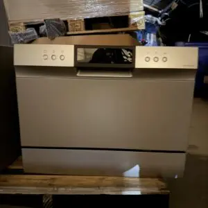 High Pointe WQP6-3602H-US compact countertop RV dishwasher, silver