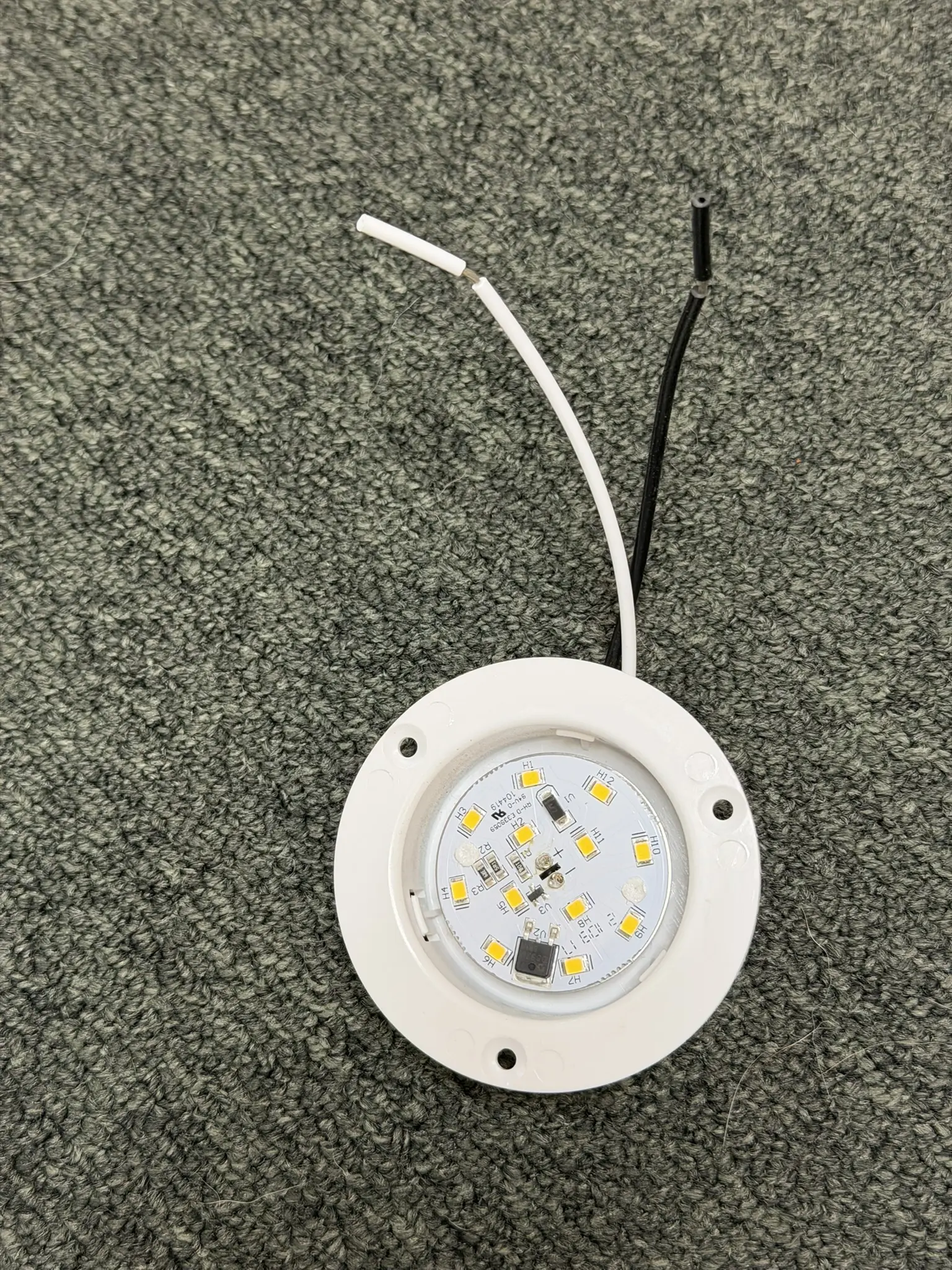 3W RV recessed LED light PA3 LED board and mounting flange with screw holes