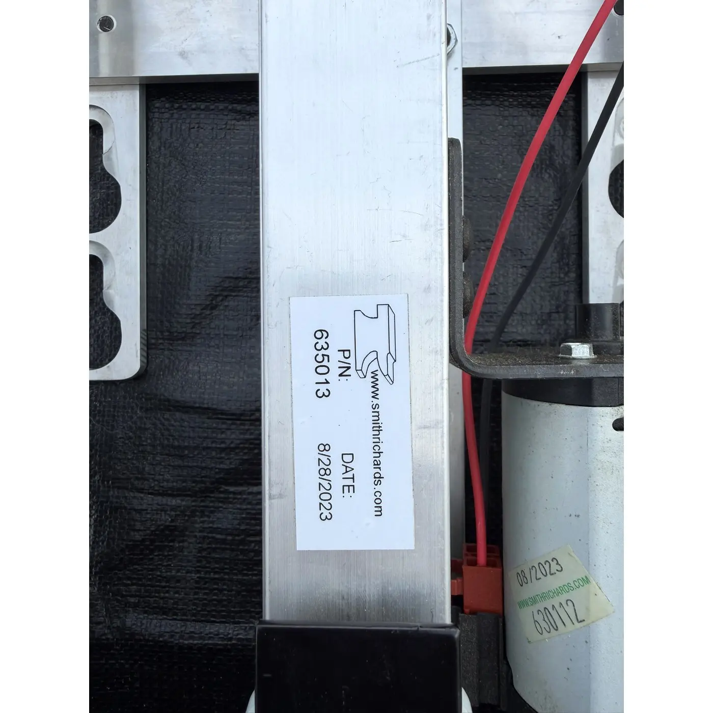 Smith Richards part number 635013 label dated 08/2023