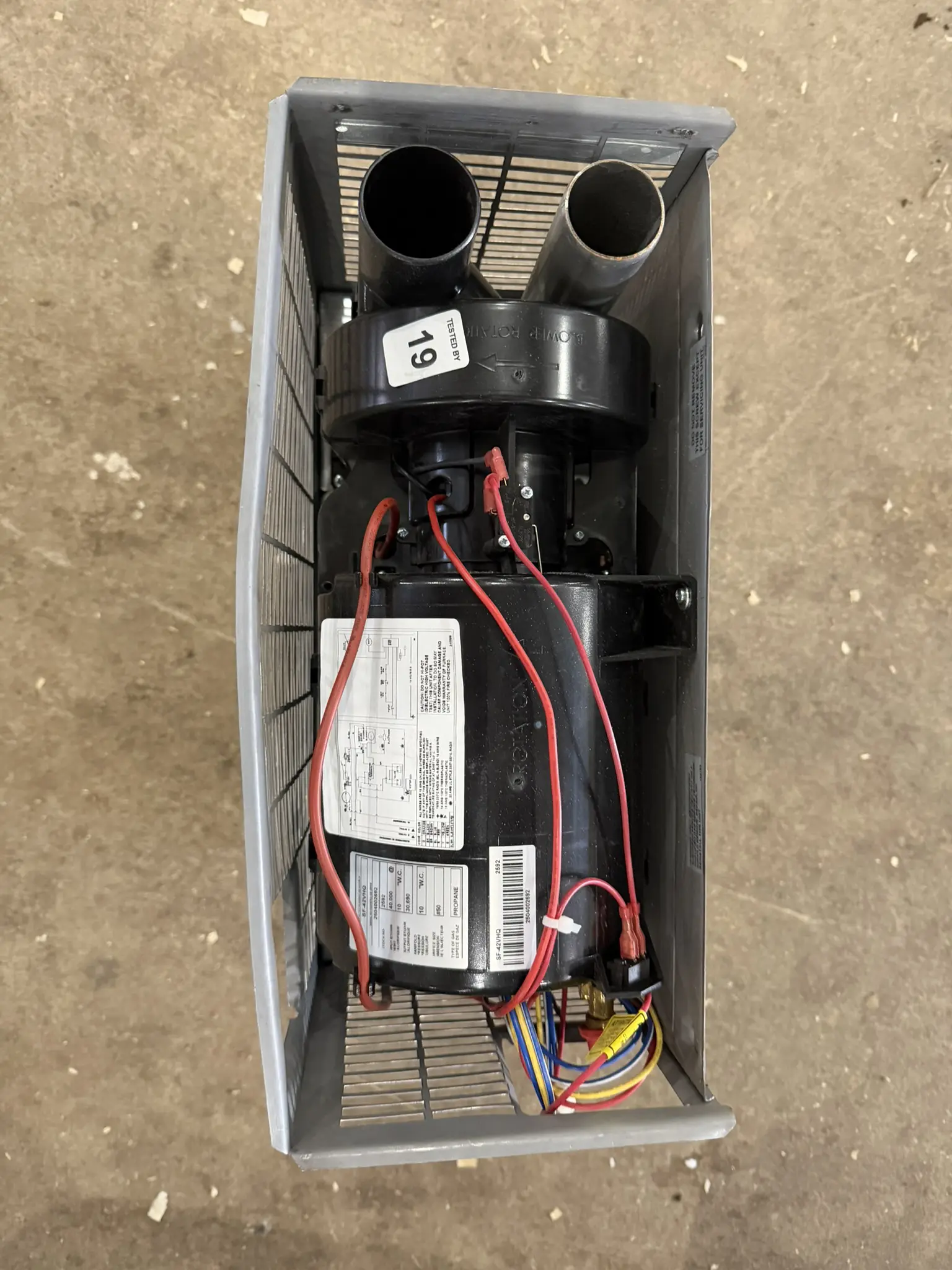 Suburban SF-42VHQ furnace blower and burner assembly